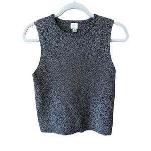 a new day Shimmery Grey Sleeveless Knit Blouse